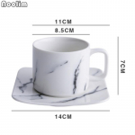 280 ml kaasaegne minimalistlik marmorist portselanist kohvitasside komplekt portselanist teetassi alustassi komplekt