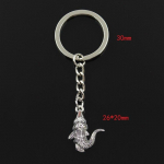 Moodne 30 mm v&otilde;tmehoidja metallist v&otilde;tmehoidja v&otilde;tmehoidja ehted antiikkattega krokodilli alligaator 26x20 mm ripats h&otilde;be