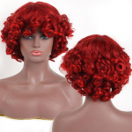 Bybrana l&uuml;hikeste lokkis juustega tukk, igap&auml;evane s&uuml;nteetiline parukas 30cm