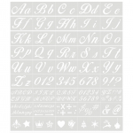 45 TK &scaron;abloonid t&auml;he- ja numbrimall Korduvkasutatavad pestavad t&auml;hestiku &scaron;abloonid Keskkonnas&otilde;bralikud 45PCS Type A puhas