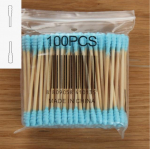 Baby puuvillased tampoonid Natural Cotton Buds meigi esmaabi puhastamine nina k&otilde;rvapulgad Biolagunevad kloorivabad 100 tk