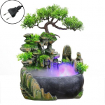 Simulation Resin Rockery Fake Tree Feng Shui kose niisutaja kaunistus EU Plug with Fog