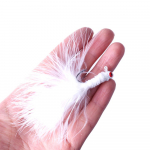 Hengjia 5tk/pakk 3cm k&otilde;rge s&uuml;sinikusisaldusega terasest kalakonks karpkala &otilde;ngekonks jigis&ouml;&ouml;t 1.75g-5pcs valge
