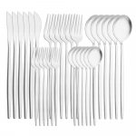 30 TK S&ouml;&ouml;gin&otilde;ud Matte Roheline Kuld V&auml;rviline Roostevabast Terasest S&ouml;&ouml;gin&otilde;ud Nuga Magustoit Kahvel Lusikas Pidu Kodu K&ouml;&ouml;k Lauan&otilde;ud H&otilde;ben&otilde;ude komplekt h&otilde;be