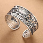 Uus retro k&auml;ev&otilde;ru etnilise stiiliga vana &uuml;lilai &otilde;&otilde;nes lootosek&auml;ev&otilde;ru emale ja s&otilde;brannale, ehete tarvikud valge