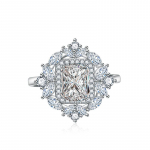 BELLA BOX avatavad muudetava suurusega s&otilde;rmused naistele, tsirkoonist kihluspeole, peened ehted Adjustable Opening roheline