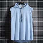 Suvine Meeste Muscle Hoodie Vest Varrukateta Kulturismi J&otilde;usaali Treeningu Fitnesss&auml;rk Kvaliteetne Vest Hip Hop Pusa Meeste Topid L