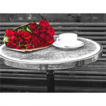 T&auml;is&uuml;mmargune teemantmaal must punane maastik 5D teemanttikandid portree lill 5D meisterdamise mosaiikkaunistus Full Round 20x30CM