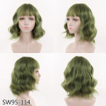 L&uuml;hike Bob s&uuml;nteetiline laineline parukas tukkidega &Otilde;lapikk parukas naistele Naturaalne Cosplay juustele kuumuskindel