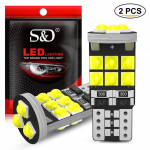 2tk Canbus T10 W5W 168 194 LED pirnid 15SMD 3030 kiibid auto numbrim&auml;rgi tuled Lugemiskaart kuppellamp 12V 6000K valge