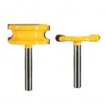 2 TK T-t&uuml;&uuml;pi kaarfrees 3/10-tollise varrega elektrilise puiduserva trimmeriga graveerijaga 12.7mm Shank kollane