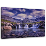 L&otilde;uenditr&uuml;kk Waterfall Mountain Landscape 60x40 lilla