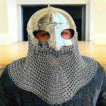 Keskaegne r&uuml;&uuml;tli lahingukost&uuml;&uuml;m Kiiver Viikingi kiiver ahels&auml;rgiga Aventail Viikingi R&uuml;&uuml;ster&uuml;&uuml;tel Terasest kiiver , Cosplay ja taaslavastuste jaoks