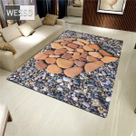 3D kivist suur vaip elutuppa V&auml;rviline munakivist tr&uuml;kitud flanellist k&auml;snvaip magamistoa jaoks k&ouml;&ouml;gimatt libisemisvastane vannituba 120x160cm 1pcs