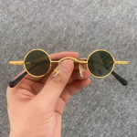 Vintage Round Punk p&auml;ikeseprillid Naised Mehed Retro kaubam&auml;rgiga disainer p&auml;ikeseprillid Naistele &Uuml;liv&auml;ikesed mustad &uuml;mmargused metallist Oculos De Sol