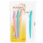 Makro-kulmude trimmimisnuga kaapimisnuga kulmude nuga juuksekaabitsiga kulmude pardliga kulmude trimmeri ilut&ouml;&ouml;riistade komplekt 3PCS/Set