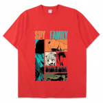 Mood Anime Spy X Perekond Anya Forger Bond Forger Oshirase 400 Manbu Graphics Suvised l&uuml;hikeste varrukatega T-s&auml;rgid Unisex top XS punane