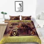 3D koomiksite maastikus&otilde;idukite voodipesukomplekt autoseeria prinditud udusulgede tekk ja padjap&uuml;&uuml;r &uuml;lipeenest kiust kangaga kodukaunistuste kiireks kuivamiseks Baby 100x135cm