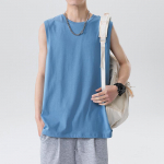 New Arrival Meeste varrukateta T-s&auml;rk Suvine mood Solid O kaelusega varrukateta T-s&auml;rk Meeste puuvillane vabaaja vabad t-s&auml;rk 5XL M tumehall v&auml;rv
