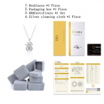 P&auml;ris 0,5 kate Moissanite kaelakee Luksuslik 925 Sterling Silver Lucky Bag Ripats Kaelakeed Naistele Pruudi s&auml;delevad pulmaehted