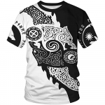 Suvised Viking Warriorsi T-s&auml;rk meestele L&uuml;hikeste varrukatega Harajuku T-s&auml;rk Meeste Unisex Topid Lahedad Tee vabaaja riided Oversized 4XL