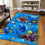 Veealune maailm Loomad Vaibad ja vaibad 3D printimine Elutuba Magamistuba Suur ala pehme vaip Kodu Lastetoa p&otilde;rand Matt 40cm x 60cm