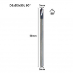 3 soonega frees 90 kraadi karbiidist frees t&ouml;&ouml;riist D3