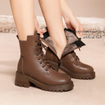 Naiste poolsaapad, suured naiste talvesaapad k&otilde;rge kontsaga platvormiga ehtsast nahast mootorrattasaapad naistele 35