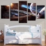 Moodne dekoratiivne magamistoa sein, 5-osaline, suur massiefekt, Normandia SR-2 m&auml;nguplakat Kvaliteetne l&otilde;uendikunstiprint Modulaarne pilt 20x35cm*2 20x45cm*2 20x55cm*1