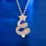 Algne j&otilde;ulukaelakee ornament 925 Sterling h&otilde;bedane t&auml;hepuu ripats, uus rangluu aksessuaar j&otilde;ulukink