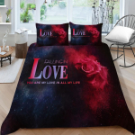 Rose Print voodipesu t&auml;issuuruses lilledega rauast torni mustriga padjap&uuml;&uuml;r ja tekikate sobivad t&uuml;drukute ja naiste noorpaaride toa kaunistamiseks UK Single 135x200cm