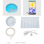 Kuusnurksed heleda mosaiigi kujuga karbi silikoonvormid epoks&uuml;kaunistuseks t&ouml;&ouml;laua valamiseks, vorm I1C1 02