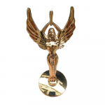 Chrome Metal Nymph Goddess auto esikapoti kaunistusega embleemi m&auml;rgi kleebis kuld