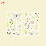 2 tk Good Day Bronzing PET-kleebis Butterfly Garden Series Plant Hand Account, DIY Dekoratsioon roheline
