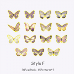 30 tk Laser-pronkseeriva liblikakleebise dekoratiivkleebiste materjal, mis sobib suurep&auml;raselt isetegemise v&auml;ljal&otilde;igete raamatute tarbeks