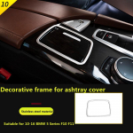 Suitable for BMW 10-16 5 Series F10 F11 interior modification water cup seat cover decorative frame bright Ashtray lid frame