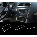 Car styling For Volkswagen vw POLO Interior Cover Sticker Trim Air conditioning CD control panel Auto Air Outlet h&otilde;be