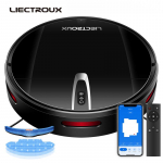 Liectroux V3SPRO robottolmuimeja, Mop APP Controliga kodupuhastus, kaardil navigeerimine, 4000PA, 4400mAh must
