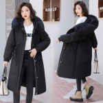 Talvine Uus &Uuml;lem&otilde;&otilde;duline Sulejope Naiste Keskmine ja Pikk Suur Villakrae Paksendatud Mantel 6XL must