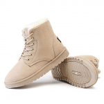 Klassikalised naiste talvesaapad, seemisnahast pahkluu lumesaapad, naiste soojad karusnahast pl&uuml;&uuml;sist sisetald, kvaliteetne paelad 38