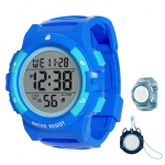 Digitaalkell poistele, t&uuml;drukutele, veekindel lastele isetegemise kellakomplekt, 3 kella&uuml;mbrise ja 2 kellarihmaga NFC Watch set for boys