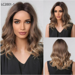 Easihair s&uuml;nteetiline parukas L&uuml;hike Bob Laineline Tumepruun Keskmise Soenguga Parukad naistele Igap&auml;evaseks peoks kasutamiseks Kuumakindel kiud