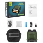 Dt29 8x digitaalne suum 300 m infrapuna &ouml;&ouml;n&auml;gemisbinoklid 2,5 k UHD 40 m pikslit laetav teleskoop jahi telkimiseks Standard must