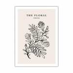 Beežid Lilled Ilujoon Joonistus Lehed Retro seinakunst L&otilde;uendimaal P&otilde;hjala plakatid ja Prindid Elutoa sisustamiseks m&otilde;eldud pildid 21x30cm No Frame