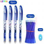 Kawaii 25 tk kustutatav geelpliiats, t&auml;itevarras 0,5 mm pestava k&auml;epidemega maagiline kustutatav pliiats koolipliiatsi kirjutamiseks kontoripliiats 25pcs sinine