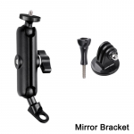 Metallist mootorratta rattakaamera hoidik Juhtraua peegli kinnitusega jalgrattahoidik GoPro Hero 9 8 10 telefoni m&auml;rulikaamera tarvikud mirror bracket