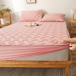 Paks voodikate Voodikatted Voodimadratsi kate Libisemiskindel voodikaitse kate k&otilde;ikeh&otilde;lmava elastse voodilinaga, paigaldatud lina ilma padjap&uuml;&uuml;rita 90x200cm Only A Sheet