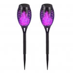 2 tk valgussensoriga automaatse laadimisega v&auml;listingimustes kasutatavad p&auml;ikesevalgustid, veekindlad virvendavad leegikujundusega aia p&auml;ikesevalgustid