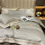 Kerge luksusstiilis 140S pika klambriga puuvillast tikitud neljaosaline komplekt, puhtast puuvillast tikandid, nahas&otilde;bralik neljaosaline komplekt, high-end 2.0m bed sheet 4pcs