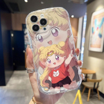 Cream Wave kaarjas silikoonist l&auml;ikiv pehme &uuml;mbris armas t&uuml;druku prinditud korpusega mobiiltelefoni tagakaas iPhone'i Samsung Xiaomi jaoks iPhone 6